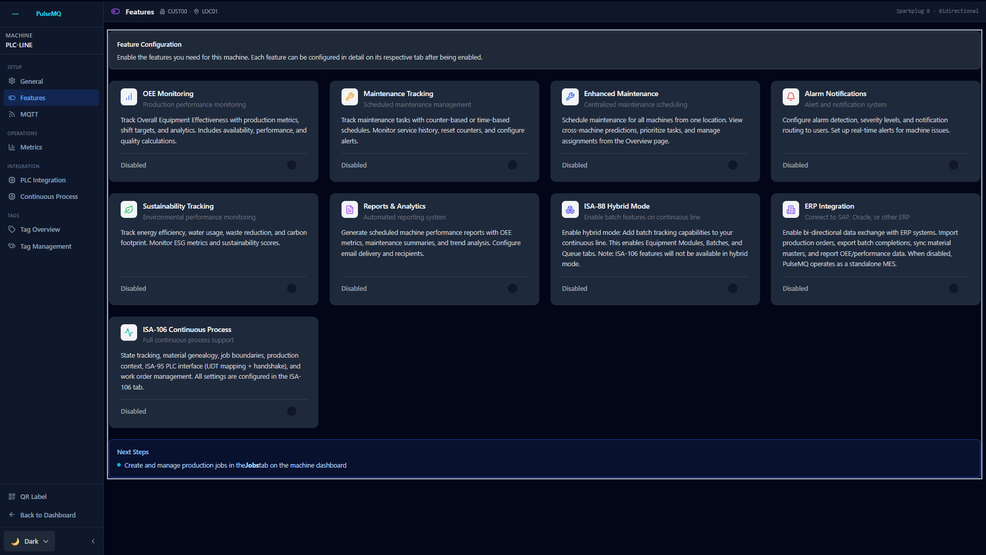 Feature Configuration