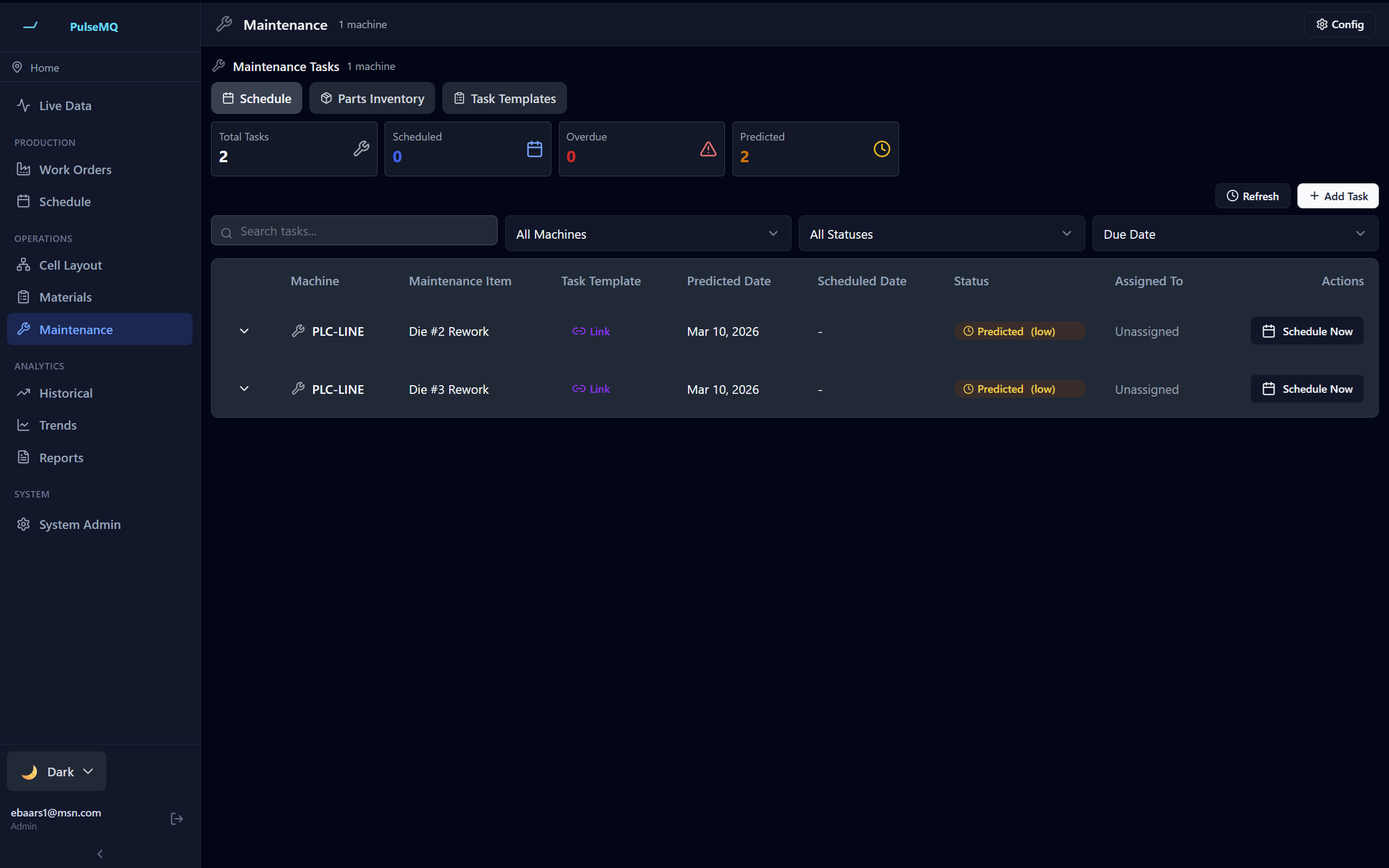 Maintenance Management